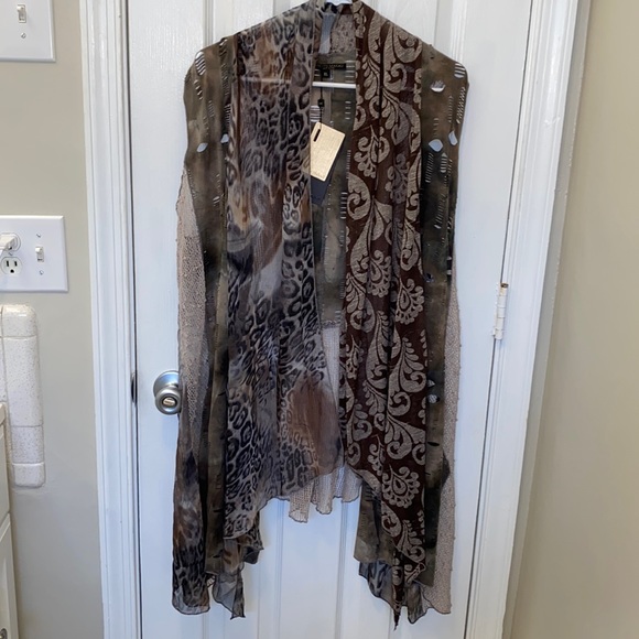 Alberto Makali Open Long Asymmetrical Vest NWT - Picture 12 of 16